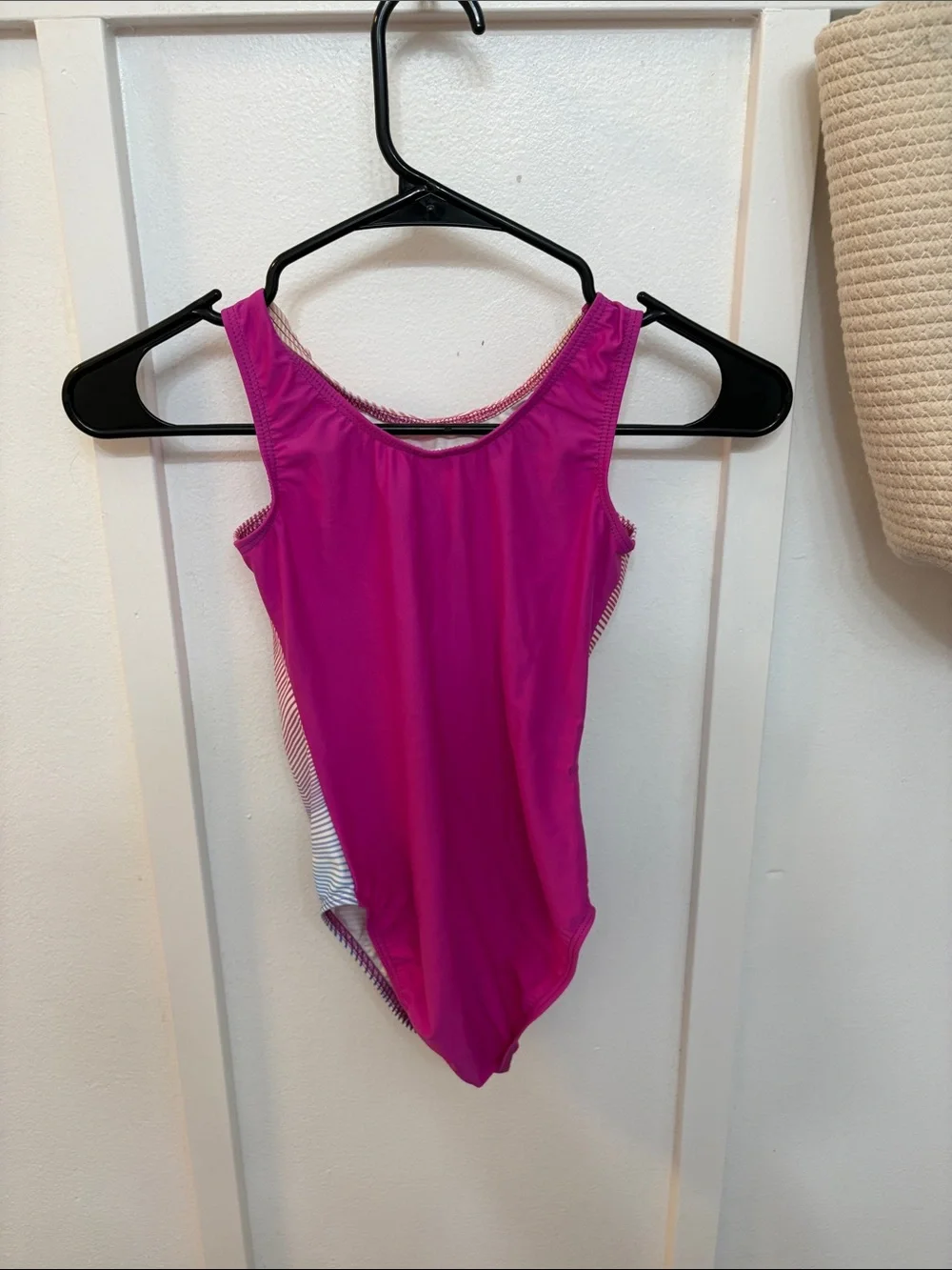 Girls' Gradient Stripe Leotard - Pink to Blue